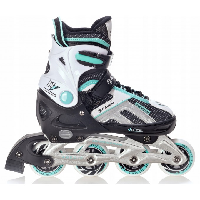 Inline Skates Raven Pulse Black/Mint 33-36 Abec7 (S)