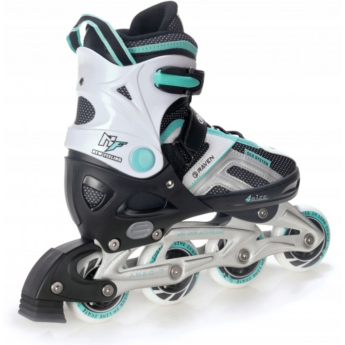 Inline Skates Raven Pulse Black/Mint 33-36 Abec7 (S)