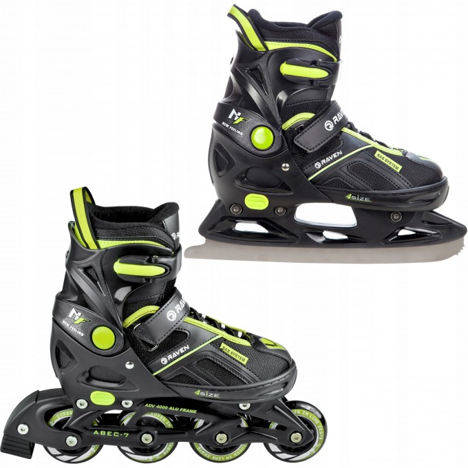 Rulluisud Raven Pulse Black/Lemon 40-43 (L)