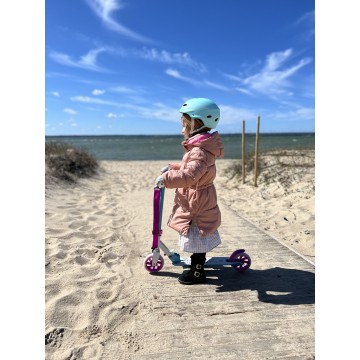 Складной самокат Elena 145мм-стильный городской самокат с LED колесами!