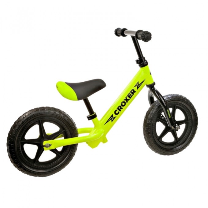 Balance Bike Croxer Leox Lime pumped wheels, handbreak