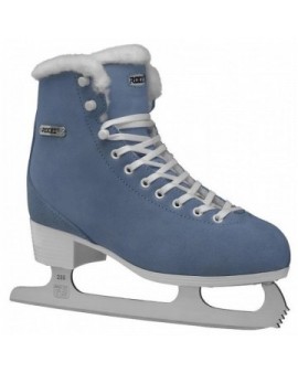 Roces Suede Eco-Fur Figure Skates (Suede Blue|41)