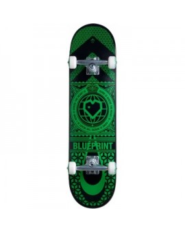 Blueprint Home Heart Complete Skateboard (8"|Black/Green)