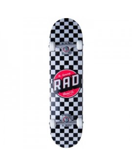 RAD Checkers Complete Skateboard (7.5"|Black)