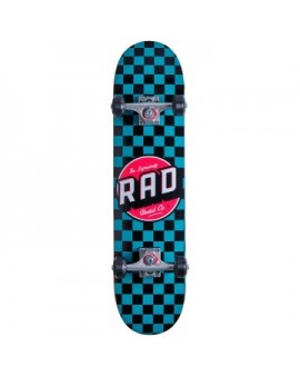 RAD Checkers Complete Skateboard (7.25"|Teal)