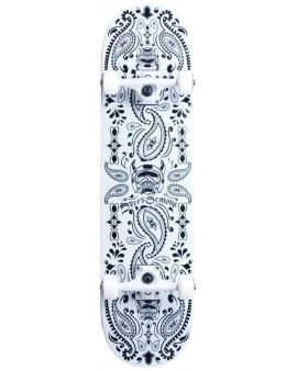 Speed Demons Bandana Complete Skateboard (8"|White)