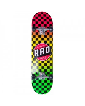 RAD Checkers Progressive Complete Skateboard (8"|Rasta)