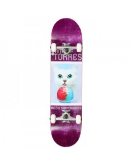 Meow Vanessa Torres Furreal Pro Complete Skateboard (8"|Purple)