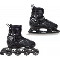 Uisud/Rulluisud 2-in-1 Raven Pulse Black reguleeritava suurusega+terad