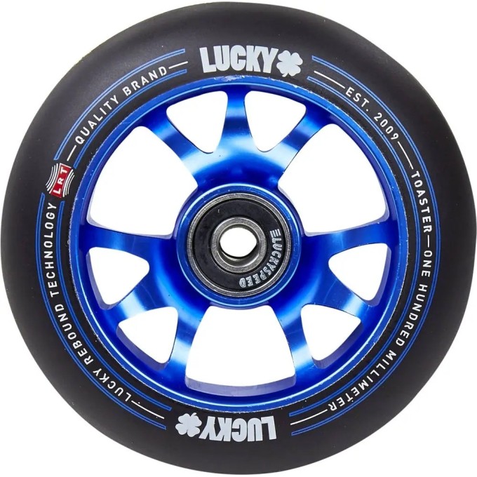 Lucky Toaster 100mm Pro Scooter Wheel (100mm|Black/Blue)