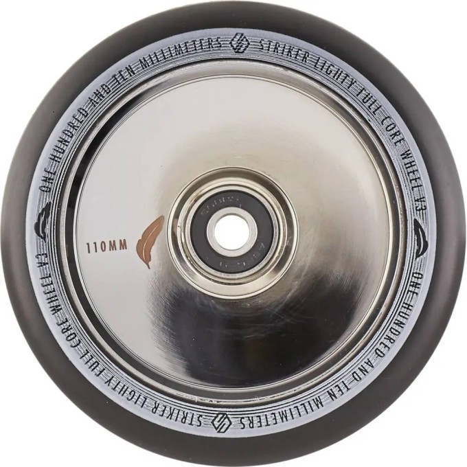 Striker Lighty Full Core V3 Black Pro Scooter Wheel (110mm|Chrome)