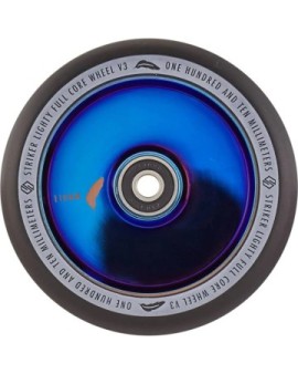 Striker Lighty Full Core V3 Black Pro Scooter Wheel (110mm|Blue Chrome)