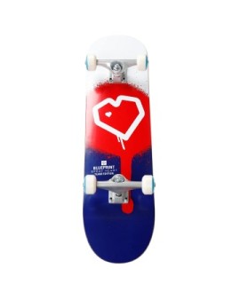 Blueprint Spray Heart V2 Complete Skateboard (7.75"|Red/Blue)