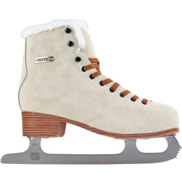 Roces Suede Eco-Fur Figure Skates (Suede Brown|35)