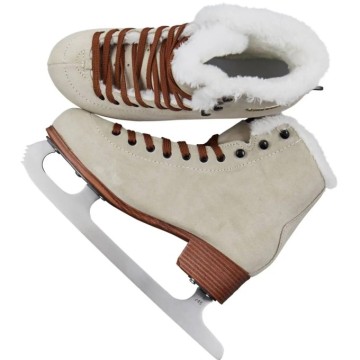 Roces Suede Eco-Fur Figure Skates (Suede Brown|38)