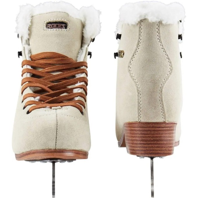 Roces Suede Eco-Fur Figure Skates (Suede Brown|40)