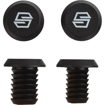 Striker Thick Logo Pro Scooter Grips (Black/Orange)