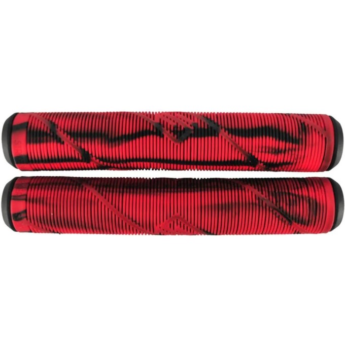 Striker Thick Logo Pro Scooter Grips (Black/Red)