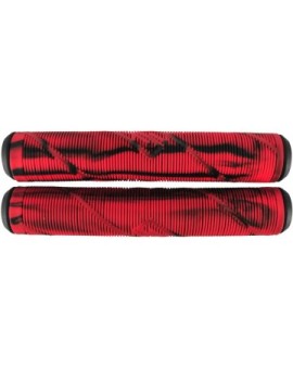 Striker Thick Logo Pro Scooter Grips (Black/Red)