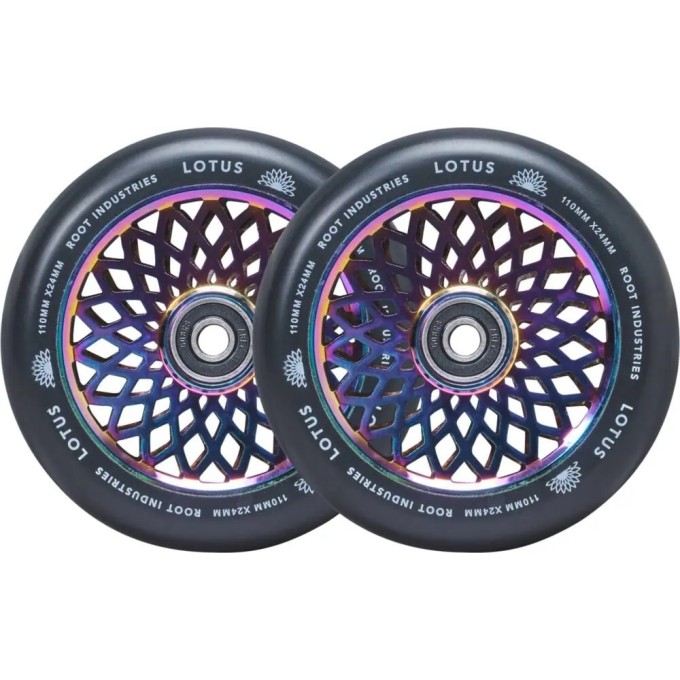 Root Lotus Pro Scooter Wheels 2-Pack (110mm|Rocket Fuel/Black)