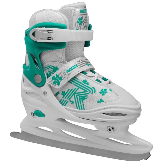 Roces Jokey 3.0 Girls Ice Skates (White/Turquoise|30-33)