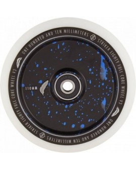 Striker Lighty Full Core V3 White Pro Scooter Wheel (110mm|Blue Splash)