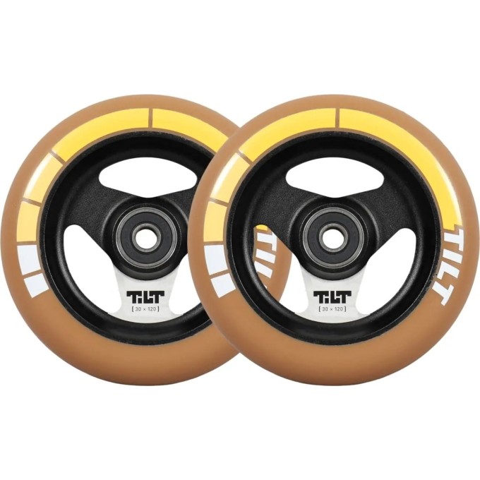 Tilt Stage I Wide Pro Scooter Wheels 2-Pack (120mm|Gold Stripe)