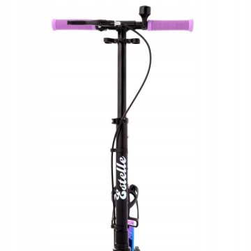 Kick Scooter Raven Estelle PRO Black 200mm with handbrake, bell, bottle holder and front suspension