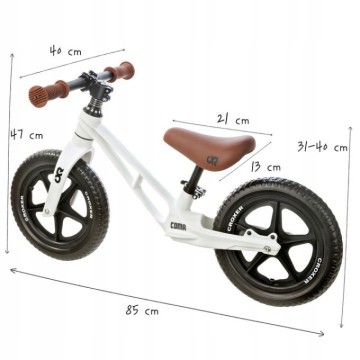 Ultra-lightweight Balance Bike Croxer Coma White/Brown