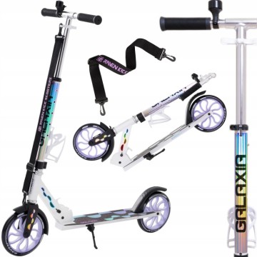 Foldable scooter Raven Galaxia Holo 200mm with bell, bottle holder and LED core