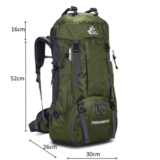Походный рюкзак RG Trekking 60 (50L + 10L) Khaki Green