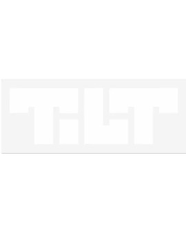 Tilt Die-Cut Logo Scooter Sticker (White)