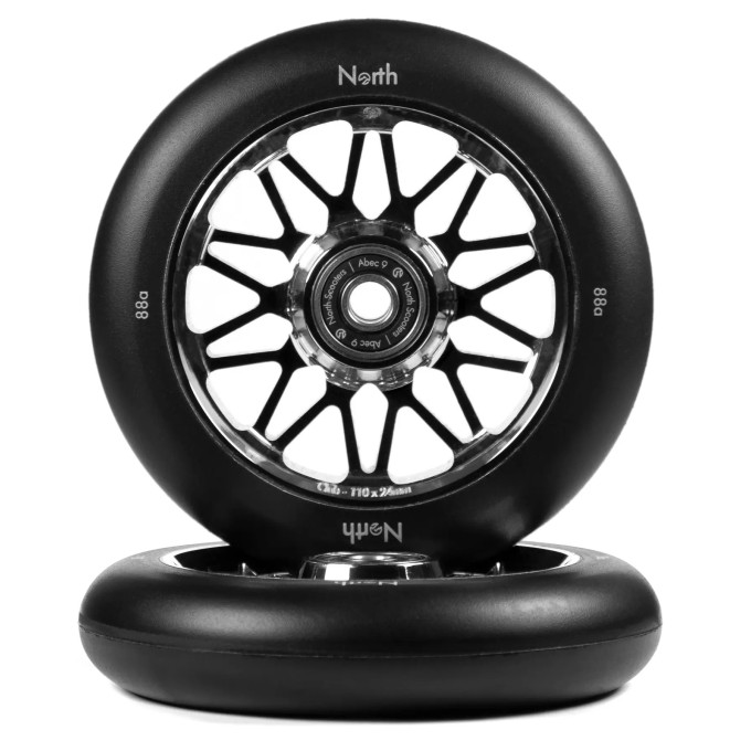 North Club G4 Pro Scooter Wheels 2-Pack (110mm|Silver)