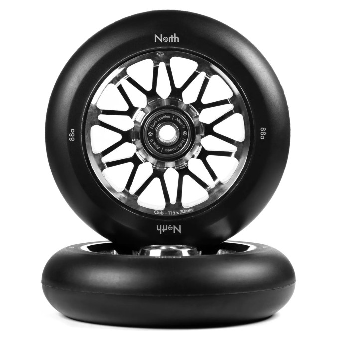 North Club G4 Pro Scooter Wheels 2-Pack (115mm|Silver)
