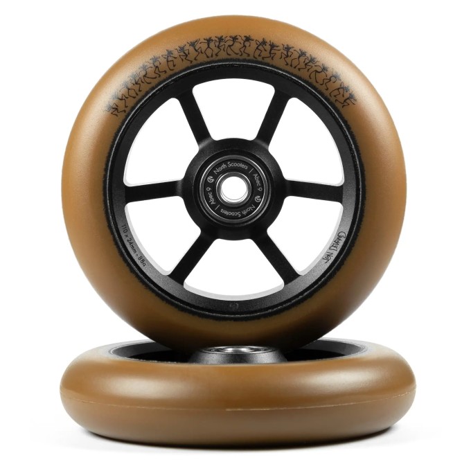 North Jon deVrind G4 Pro Scooter Wheels 2-Pack (110mm|Brown)