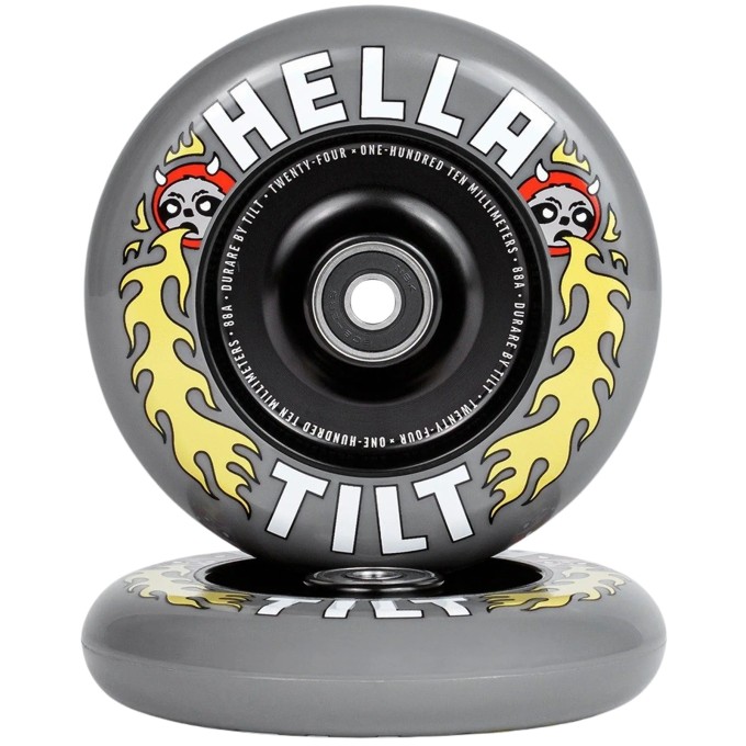 Tilt x Hella Rage Pro Scooter Wheels 2-Pack (110mm|Grey)