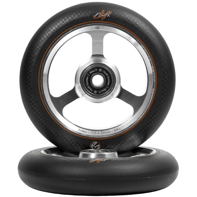 North Index G5 Pro Scooter Wheels 2-Pack (110mm|Silver/Black)