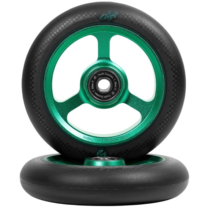 North Index G5 Pro Scooter Wheels 2-Pack (110mm|Emerald/Black)