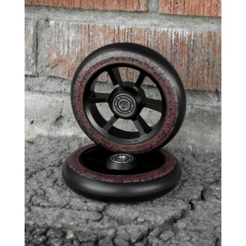 North Garrett Braz G5 Pro Scooter Wheels 2-Pack (115mm|Matte Black/Dark Brown)