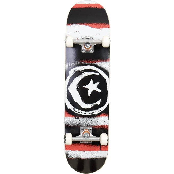 Foundation Star & Moon Complete Skateboard (8"|Distressed)