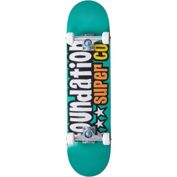 Foundation 3 Star Complete Skateboard (7.88"|Teal)