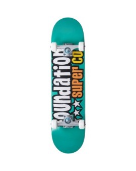 Foundation 3 Star Complete Skateboard (7.88"|Teal)