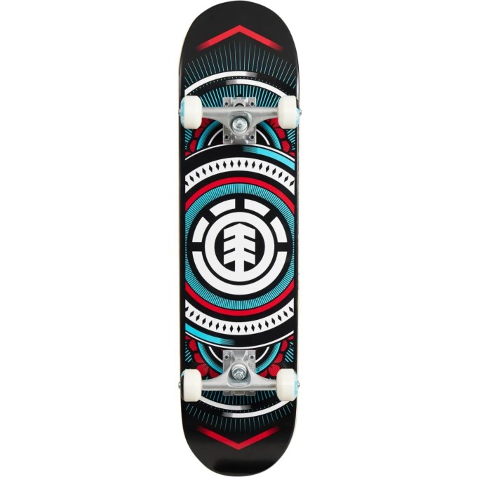 Element Hatched Red Complete Skateboard (7.75"|Black)
