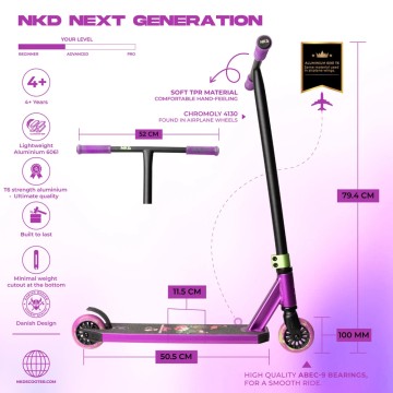 Трюковый самокат NKD Next Generation-отличные цвета, приятная цена!