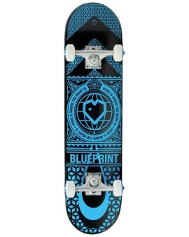 Blueprint Home Heart Complete Skateboard (7.75"|Black/Blue)