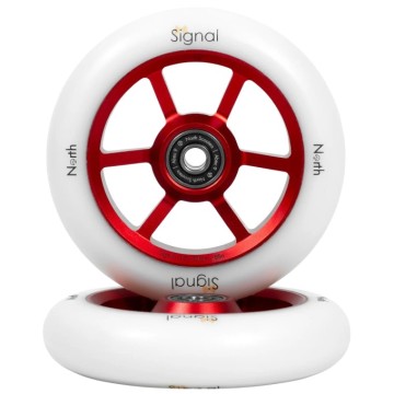 North Scooters Signal Pro Scooter Wheels 2-Pack (110mm|Red / White)