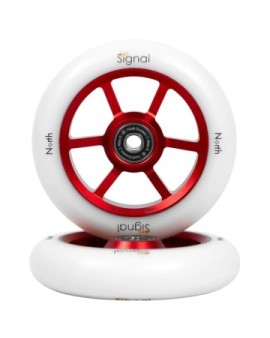 North Scooters Signal Pro Scooter Wheels 2-Pack (110mm|Red / White)