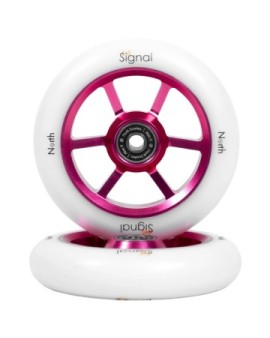 North Scooters Signal Pro Scooter Wheels 2-Pack (110mm|Magenta / White)