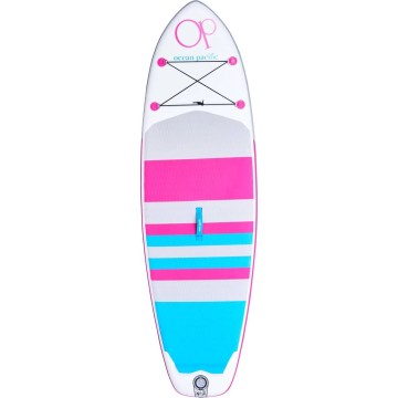 Ocean Pacific Venice All Round 8'6 Inflatable Paddle Board (White/Grey/Pink)