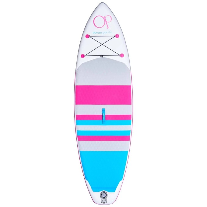 Ocean Pacific Sunset All Round 9'6 Inflatable Paddle Board (White/Grey/Pink)